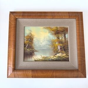 Vintage Landscape Painting signed H. Boyle in Wood Frame